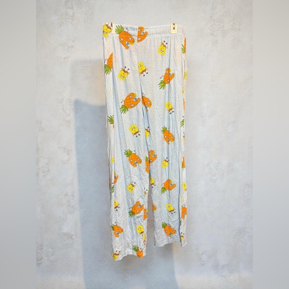 Nickelodeon White Pants with Orange and Yellow Print - Picture 3 of 4